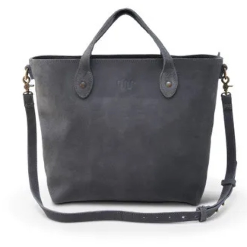 NWT King Ranch Grey Roughout Leather Handbag